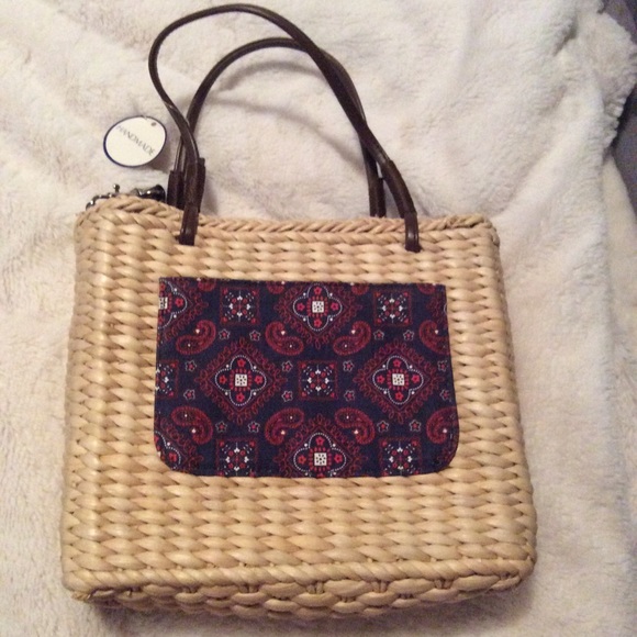 Sonoma Handbags - Wicker / straw bag handbag NWT